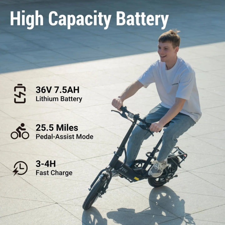 DYU C3 City E-Bike-battery features