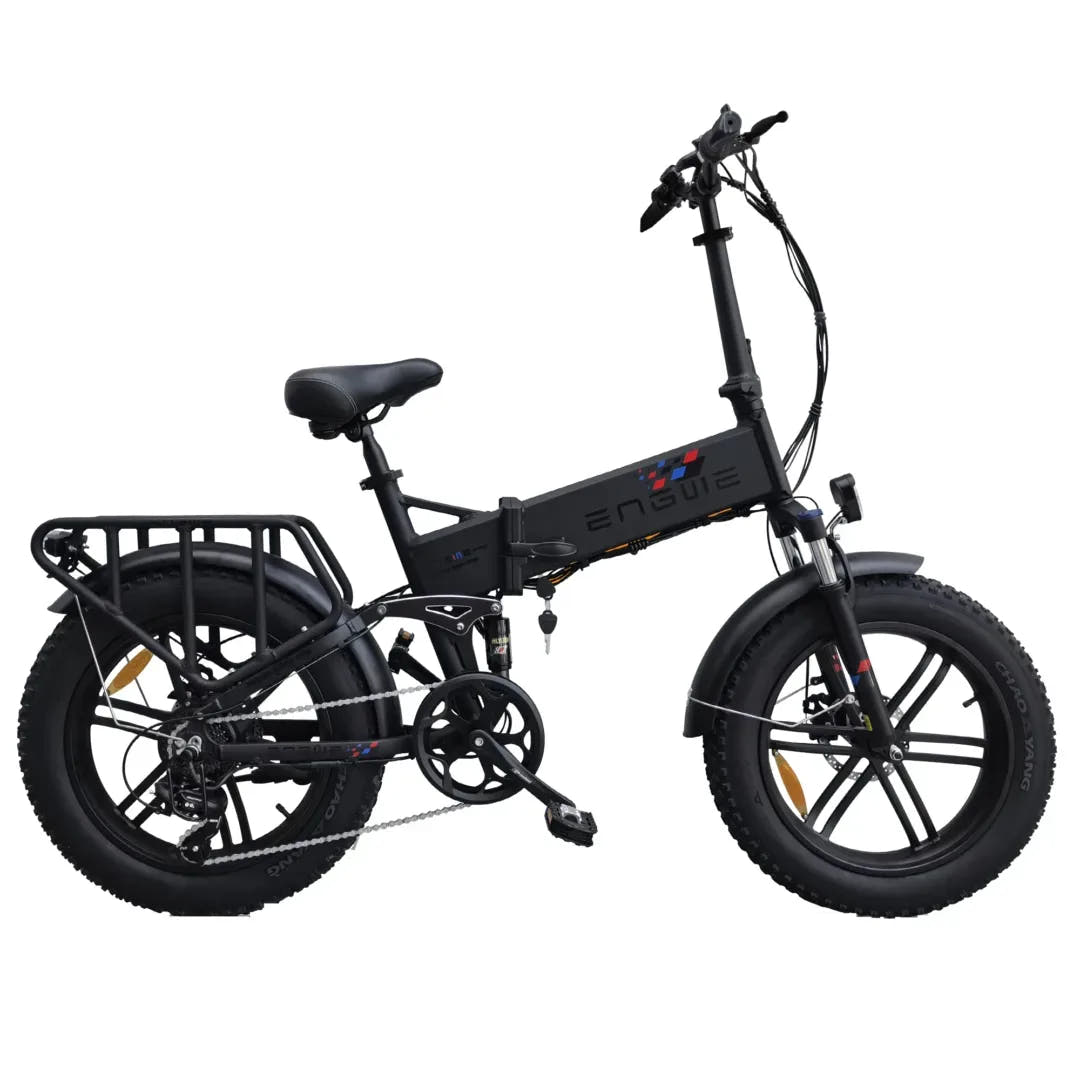 Engwe Engine X Fat Tyre E-Bike in Black-side view