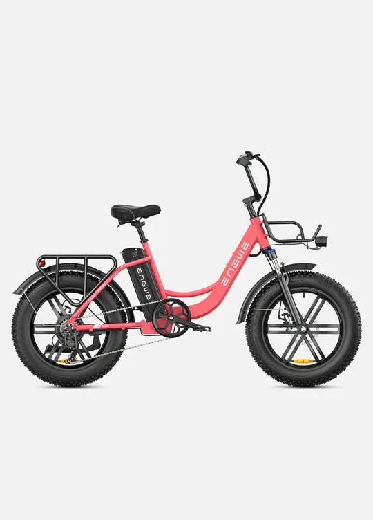 Engwe L20 Delivery/Cargo E-Bike in Pink
