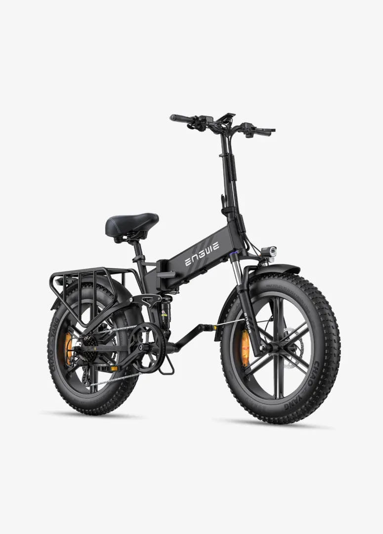Engwe ENGINE PRO 2.0 Fat Tyre E-Bike in Black-front view