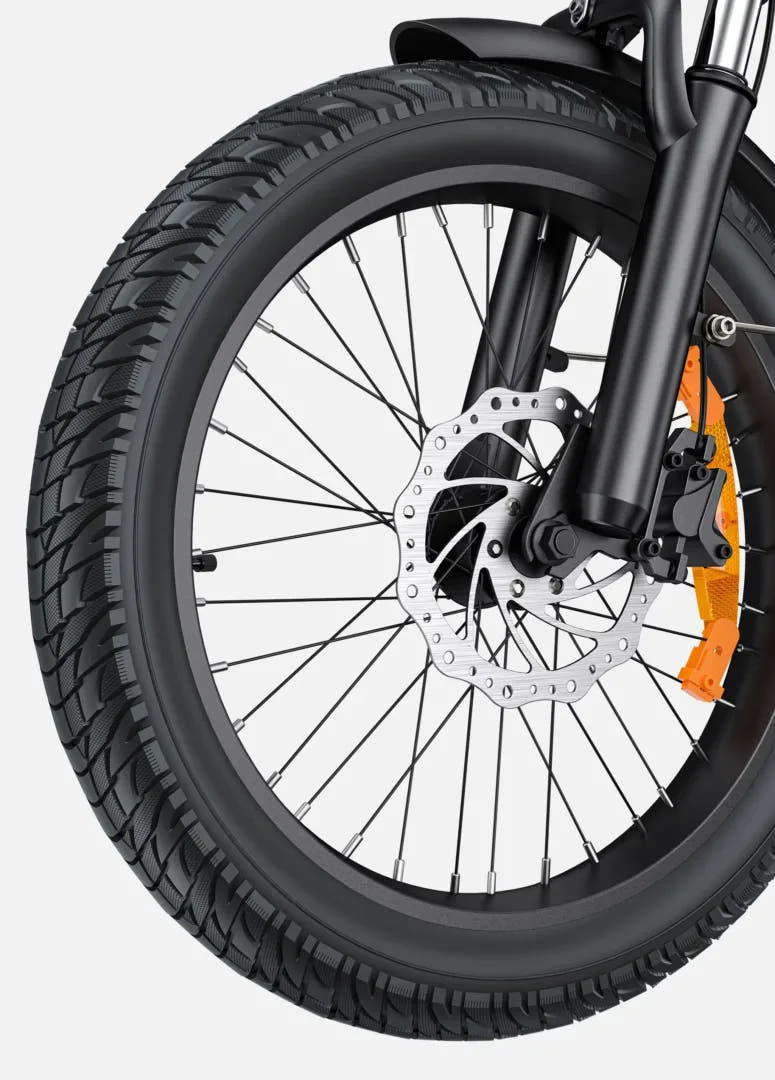 Engwe L20 3.0 Boost Fat Tyre E-Bike-front tyre view