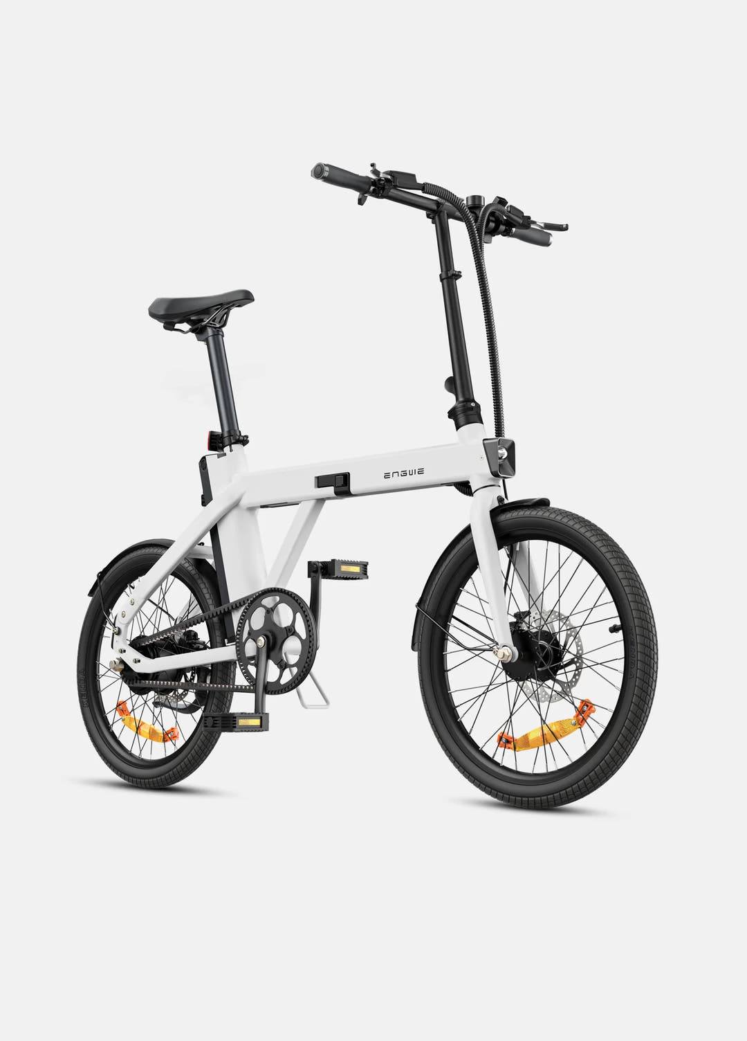 Engwe P20 Fat Tyre E-Bike in White-side view