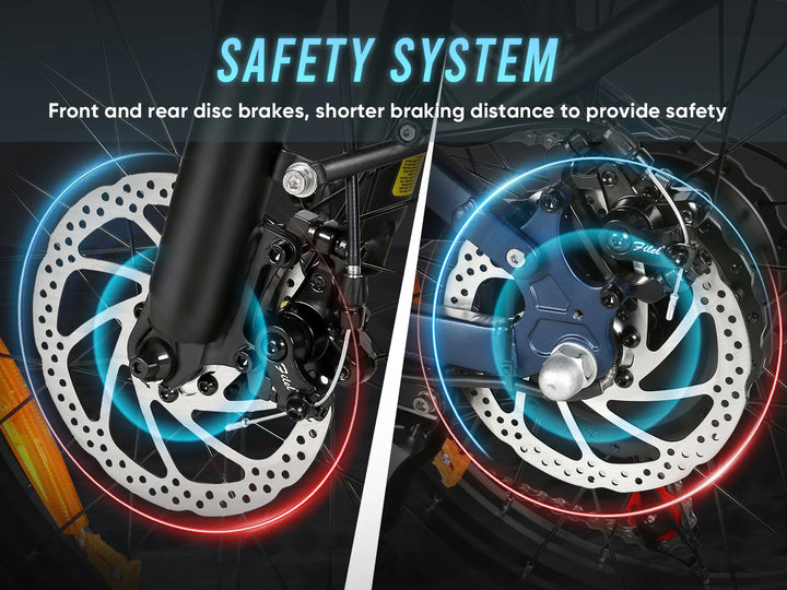 SAMEBIKE RS-A02 Pro Fat Tyre E-Bike-braking system