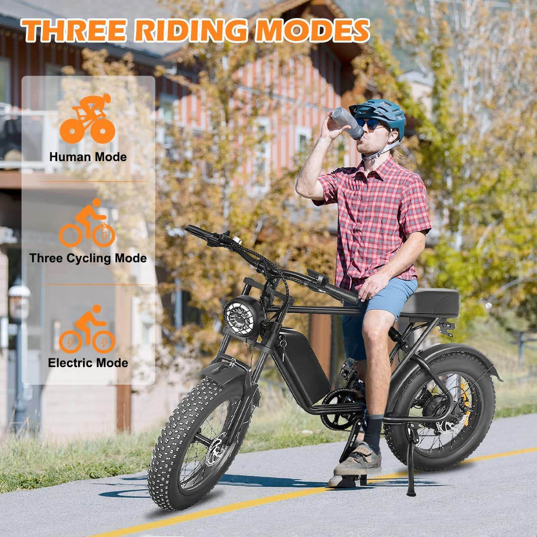 EMOKO C91 Fat Tyre E-Bike-riding modes