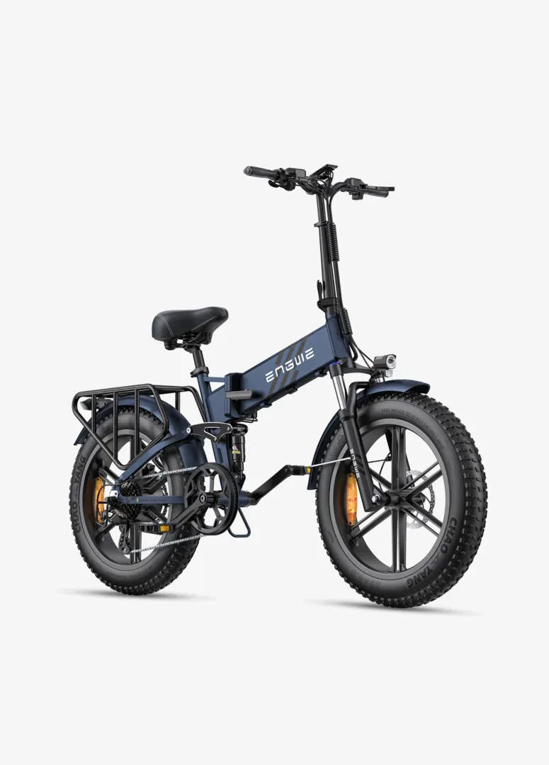 Engwe ENGINE PRO 2.0 Fat Tyre E-Bike in Blue-front view