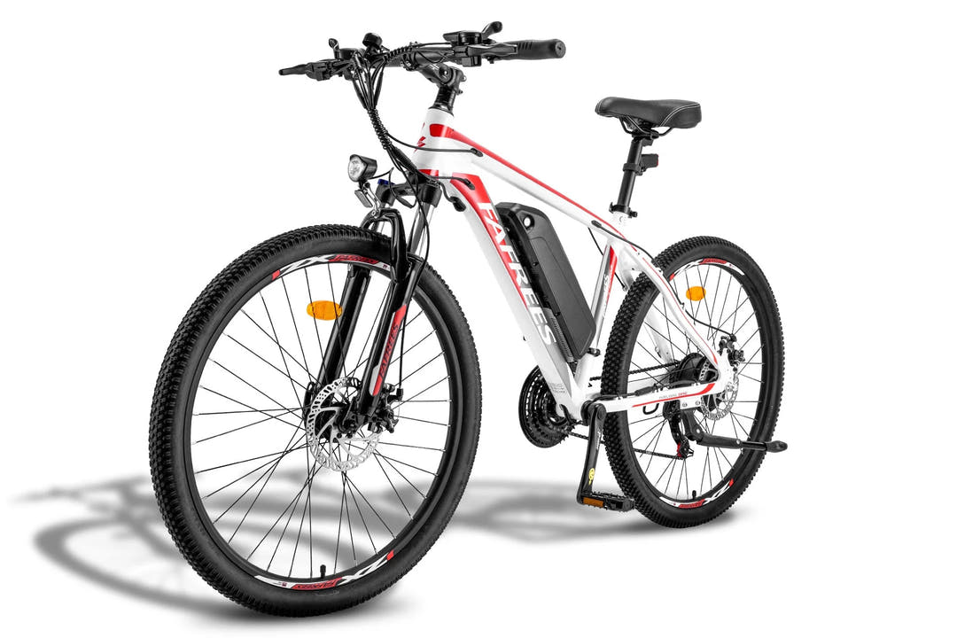 Fafrees Hailong One Adventure E-Bike in White Red-front side view
