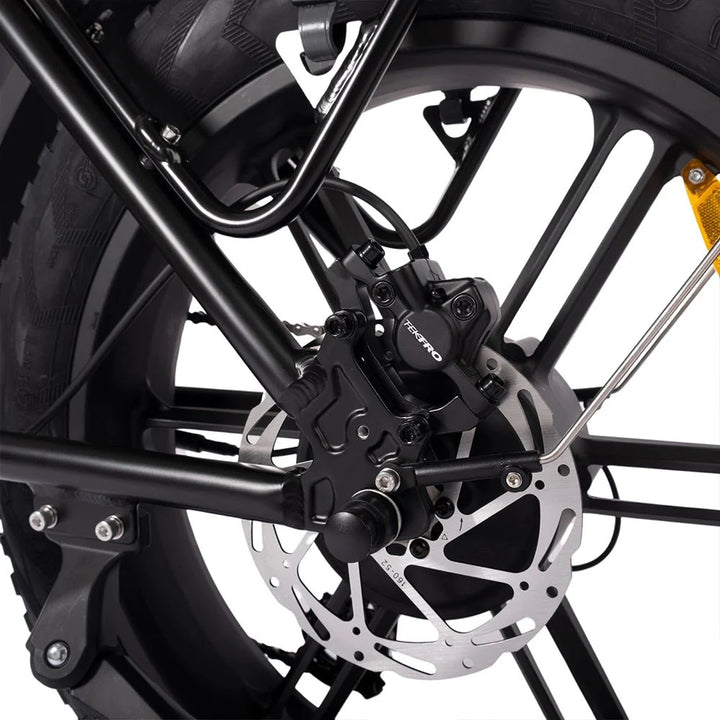 HYGGE VESTER Fat Tyre E-Bike in Onyx Black-rear break view