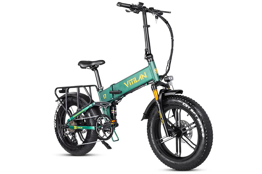 Vitilan I7 Pro Fat Tyre E-Bike in Army Green