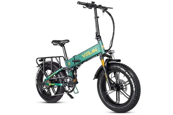 Vitilan I7 Pro Fat Tyre E-Bike in Army Green