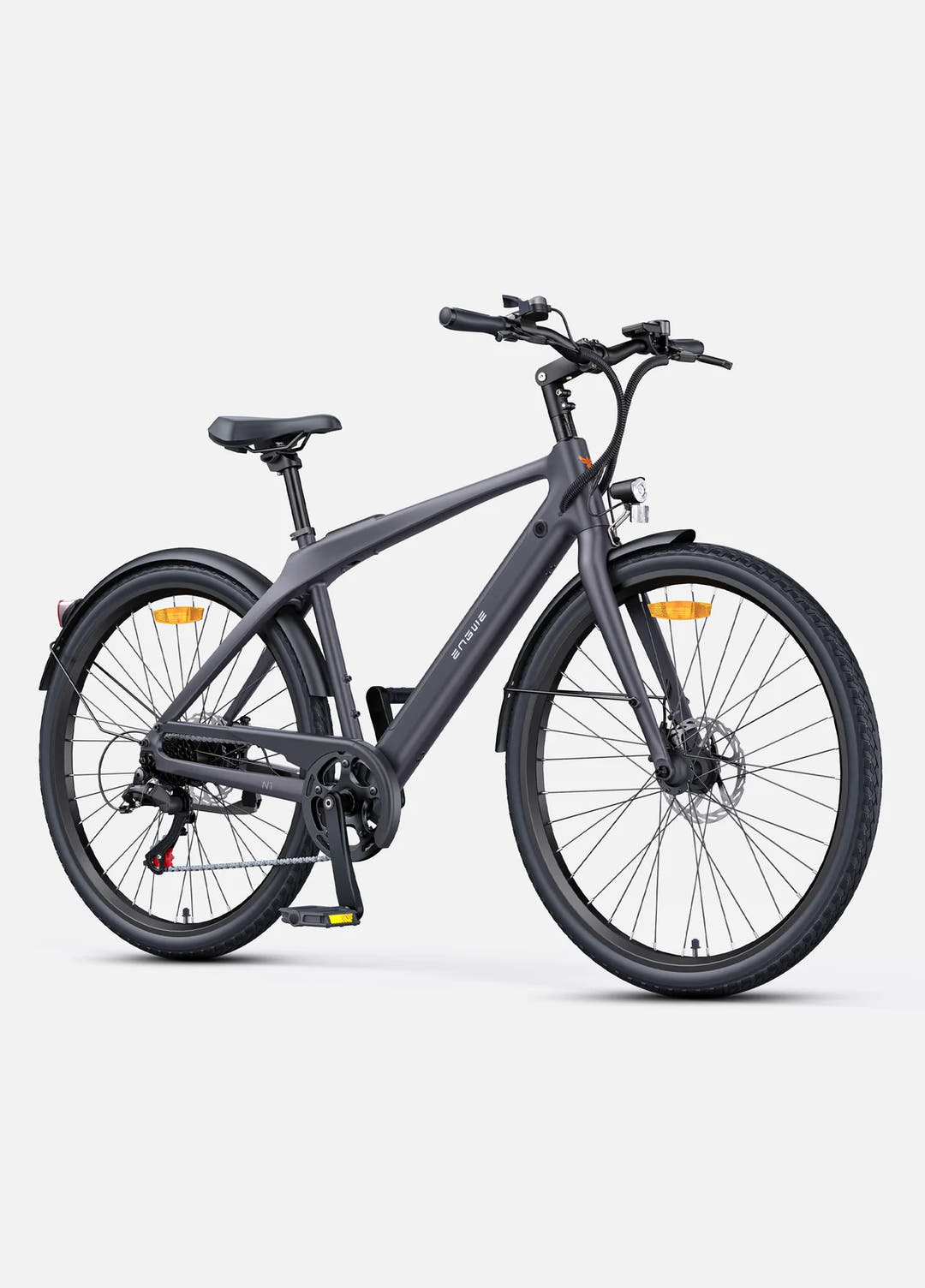 Engwe N1 AIR Step Through City E-Bike in Space Grey – Electric City Bike Side View