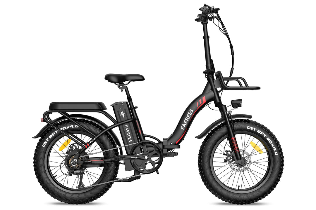 Fafrees F20 Max Fat Tyre E-Bike in Black-side view
