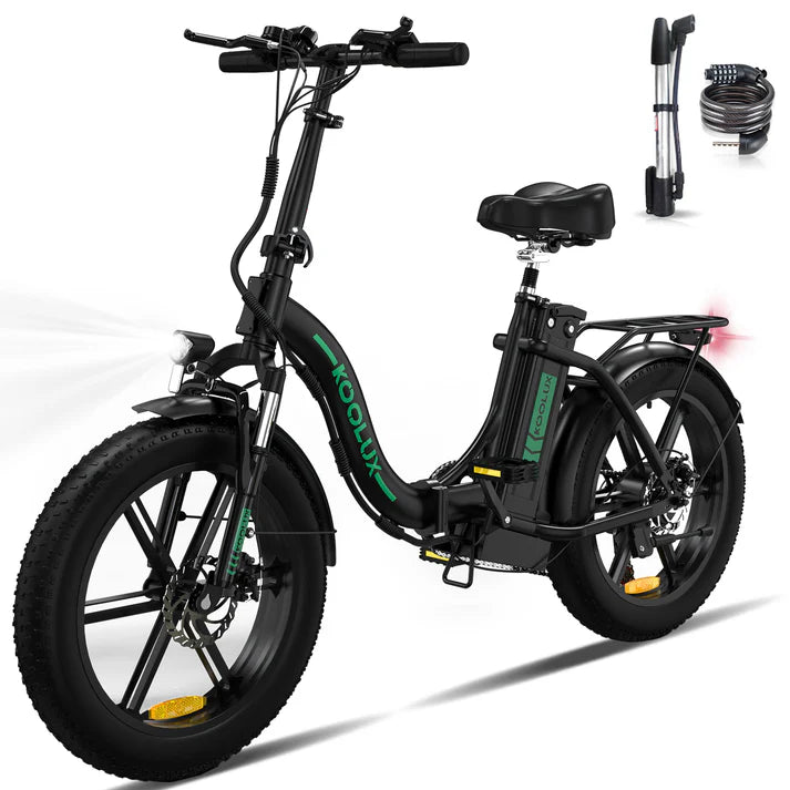 Koolux BK6S Folding E-Bike in Black - Prime Pedals