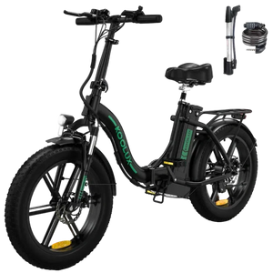 Koolux BK6S Folding E-Bike in Black - Prime Pedals