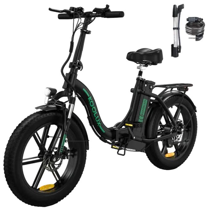 Koolux BK6S Folding E-Bike in Black - Prime Pedals