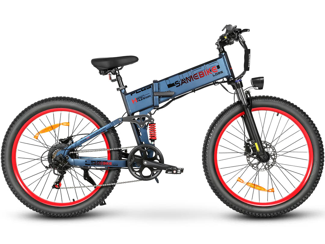 SAMEBIKE LO26 Plus E-Bike in Blue