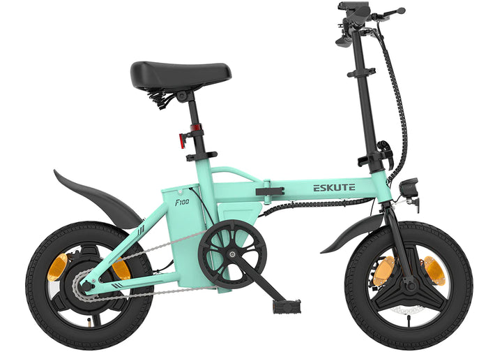 ESKUTE F100 Folding E-Bike in Blue