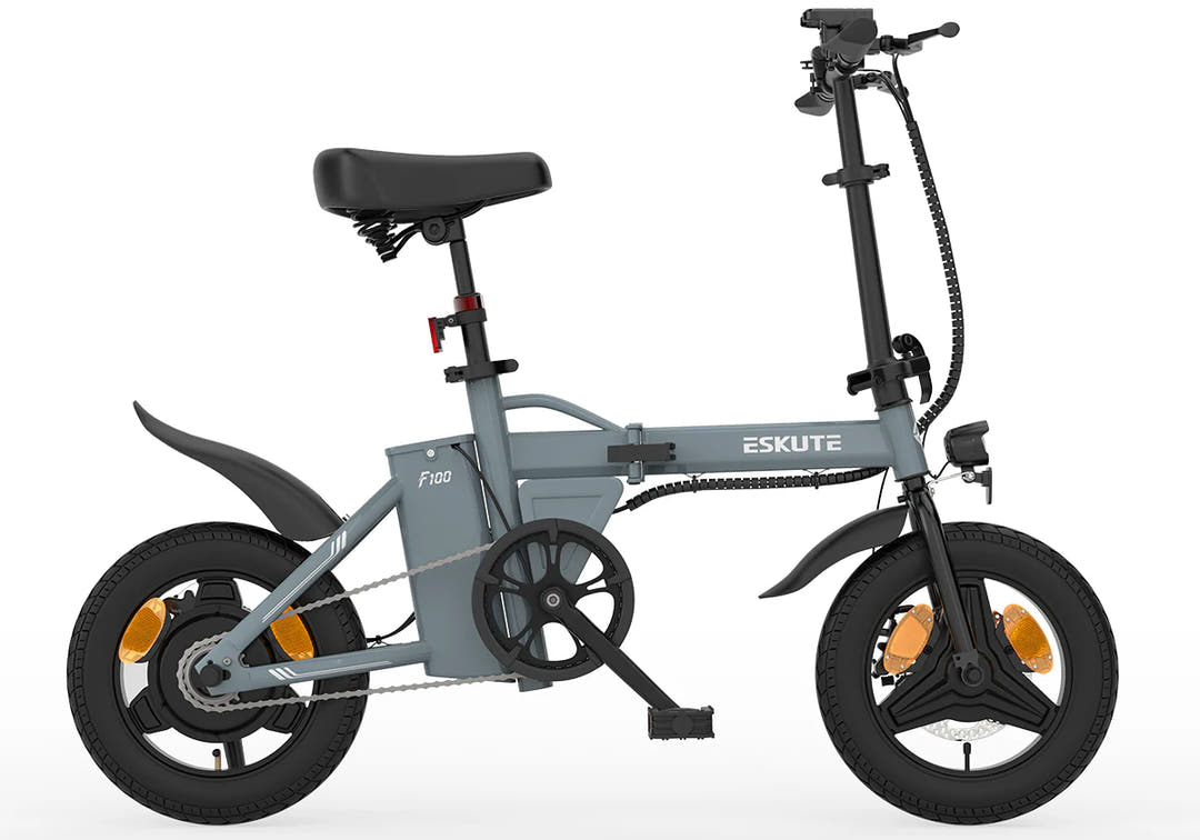 ESKUTE F100 Folding E-Bike in Grey