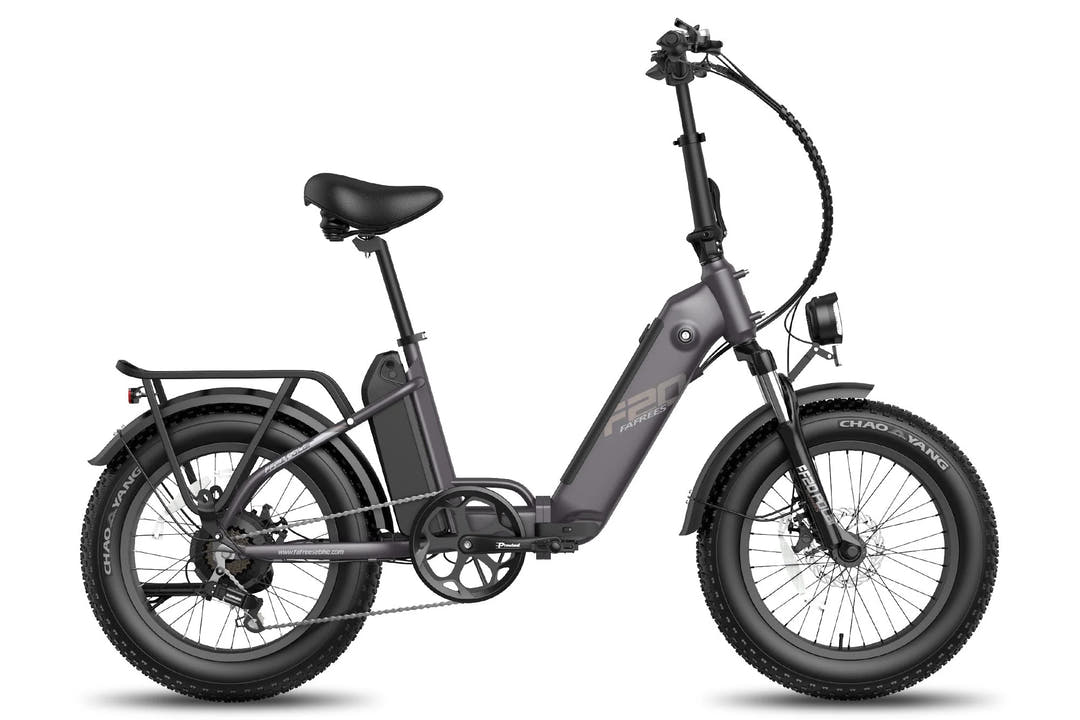 Fafrees FF20 Polar Fat Tyre E-Bike in Gunmetal Black-side view
