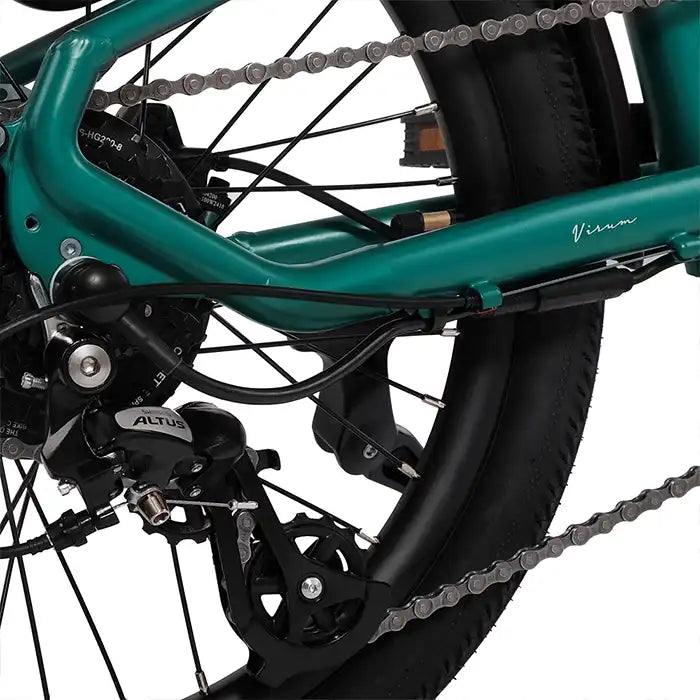 HYGGE VIRUM E-Bike in British Racing Green-gear view